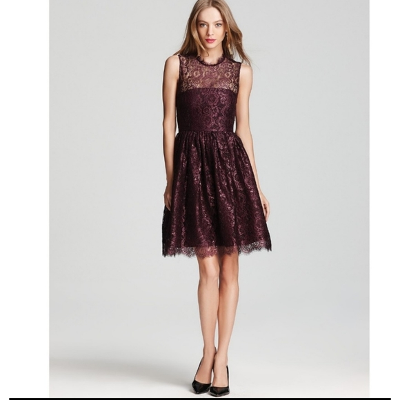 Alice + Olivia metallic lace dress - Picture 1 of 8